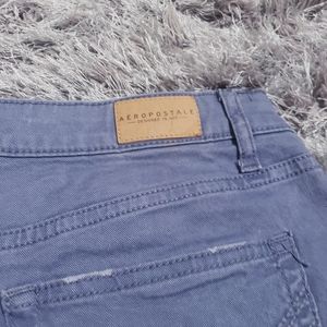 High Waisted Shorty Blue Shorts By Aeropostale